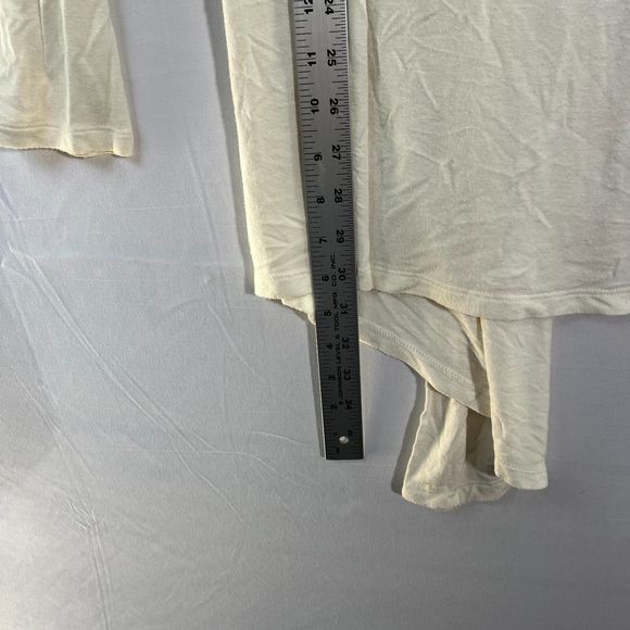 Zenana Outfitters White Thin Open Drape-Front Cardigan Long Sleeve Women Medium - Picture 8 of 9